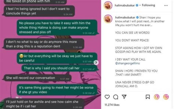 
Halima Abubakar dares Shan George as she leaks fresh chats 
