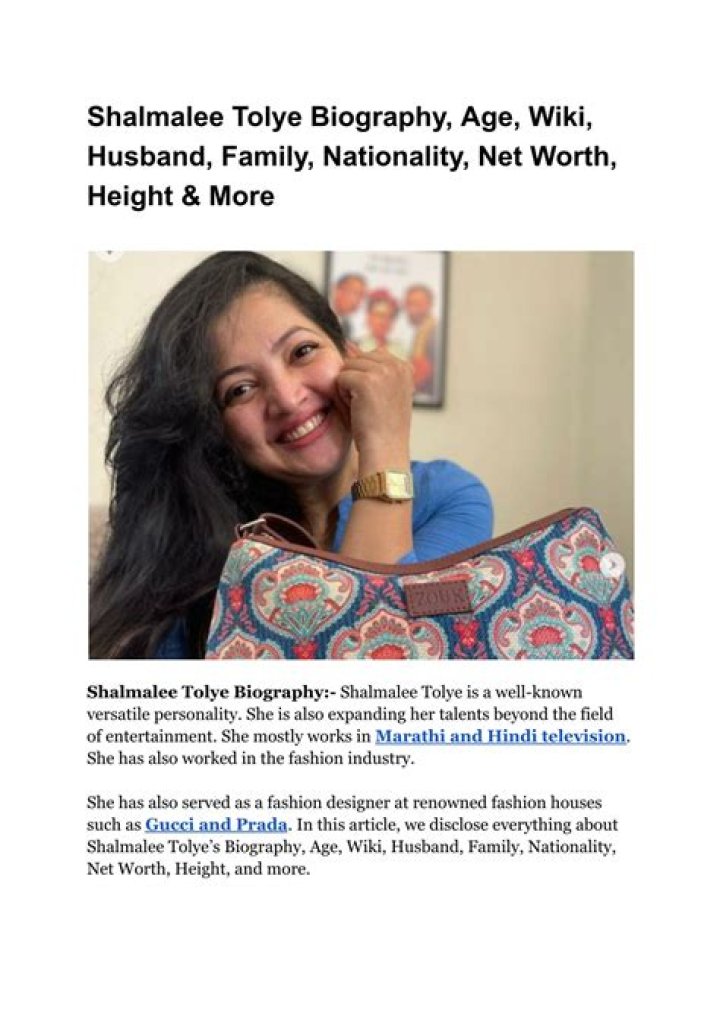 Shalmalee Desai Height, Weight, Net Worth, Age, Birthday, Wikipedia, Who, Instagram, Biography